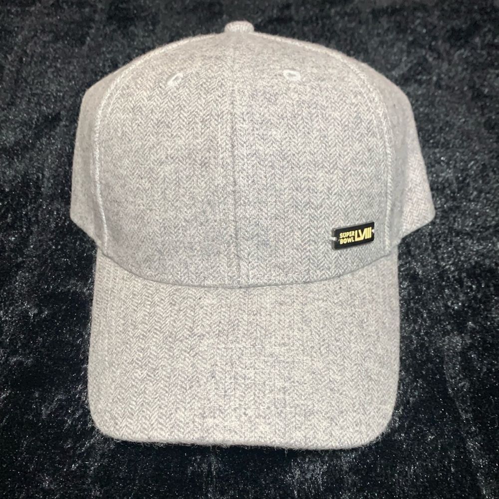 Light Gray Wool Blend Super Bowl LVIII (58) Classy Adjustable Ball Cap One Size